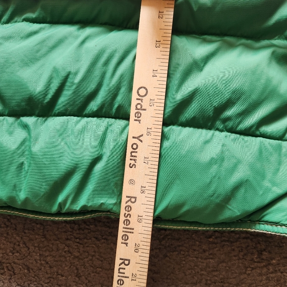 MINI BODEN Kids Puffer Jacket Size 5 Green Quilted Flannel Lined Full Zip Winter - Picture 10 of 11